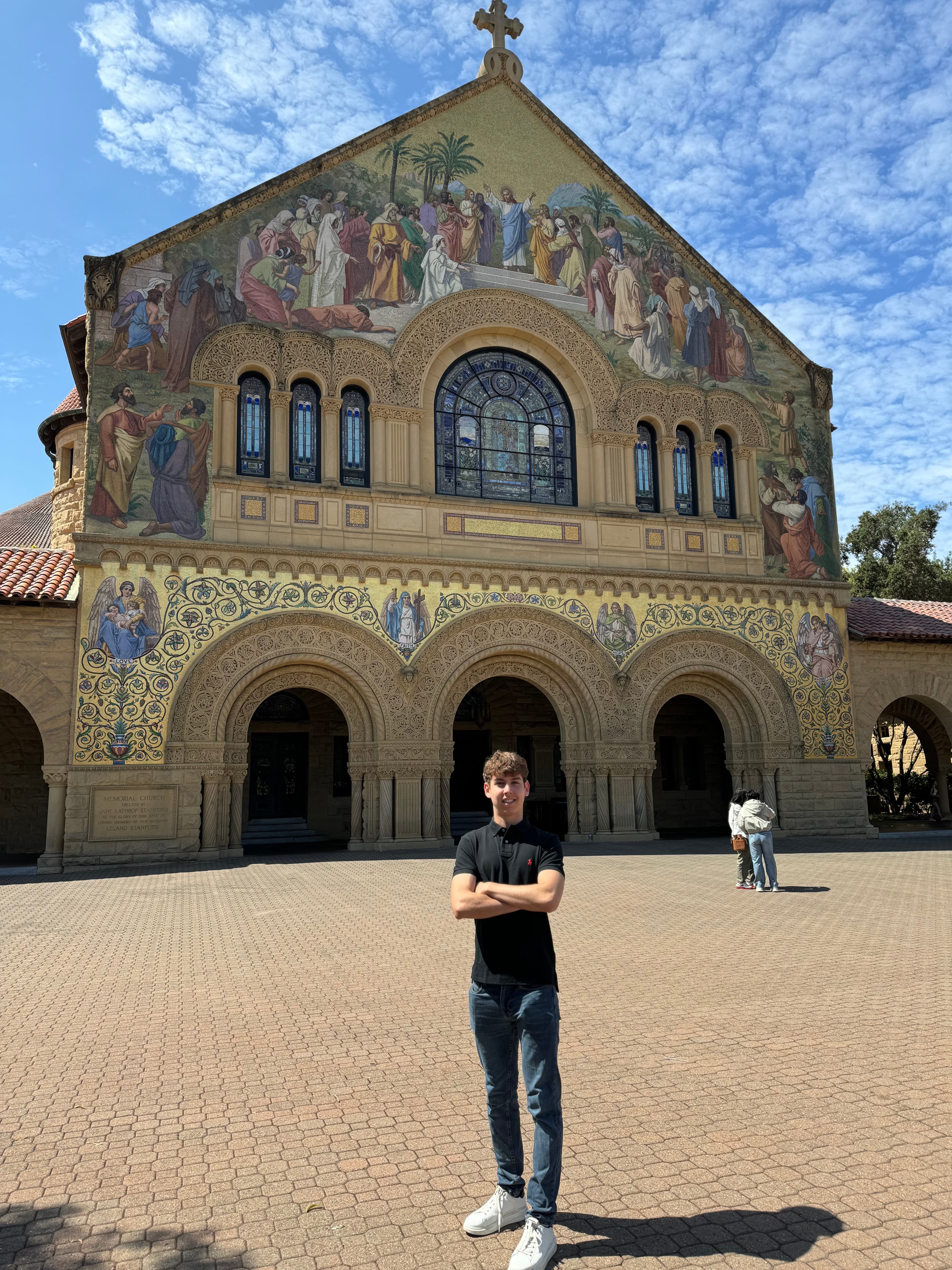 On campus at Stanford during the 2024 exchange.